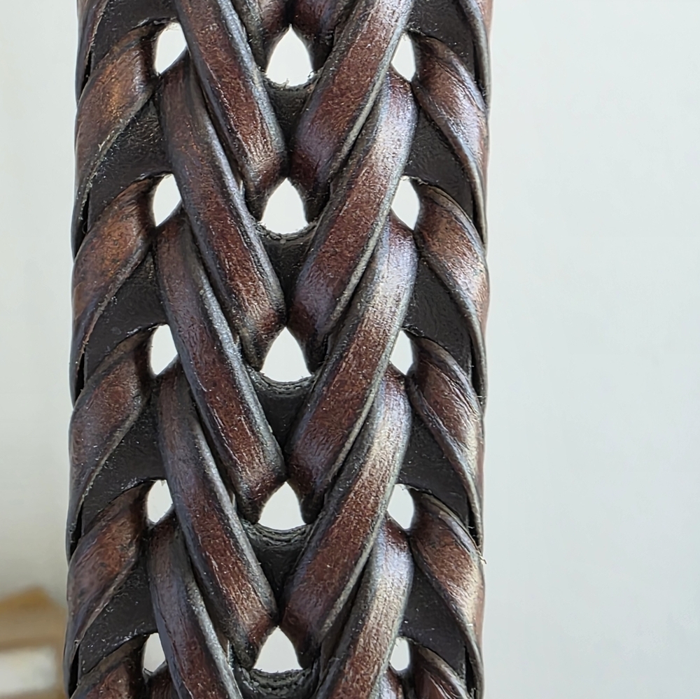 Tommy Bahama Braided Leather Belt Size 38/40 - Picture 3 of 7